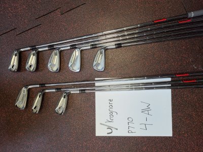Taylormade P770 4 - AW, KBS FLT 120 Stiff, Golf Pride grips