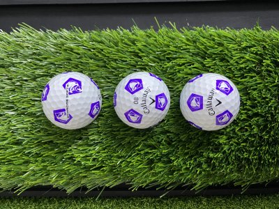 MINT Sleeve of (3) NEW Taco Bell Callaway Chrome Soft TRUVIS Golf Balls