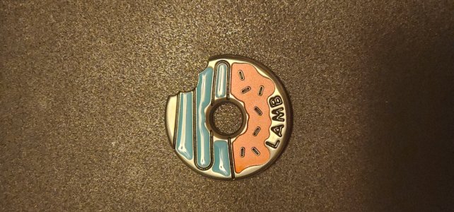 Blue/Orange Doughnut Tyson Lamb Ball Marker 