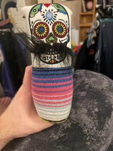 Pins & Aces Sugar Skull blade putter cover