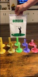 Colorful rubber tees with muti sizes