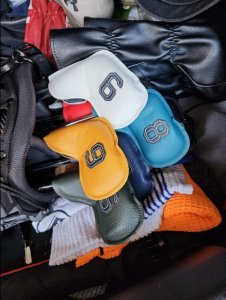 Colorful Leather Golf Iron Covers Set