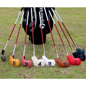 Colorful Leather Golf Iron Covers Set