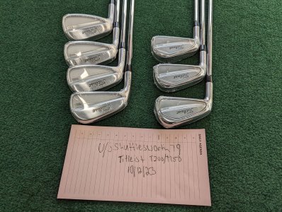 Titleist t200 4-6/ t150 7-PW iron set. Amt black stiff flex shafts