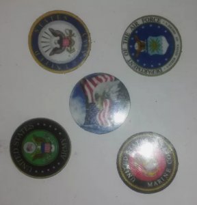 Custom Printed 1" Diameter Metal Ball Markers
