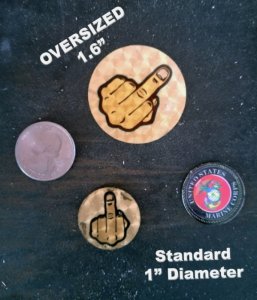 OVERSIZED 1.6" CUSTOM PRINTED Ball Marker