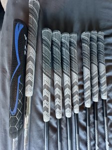 FS: +1.25" NEW Cleveland Halo XL Irons 5-pw, gw, Helium Nanocore graphite, Mizuno JPX 56 + Odyssey White Hot Putter RH