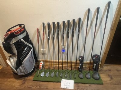 Ping G410 driver/3/5 wood & Ping G700 6-PW+UW+SW & tour 58* wedge & Scotty Cameron Newport 2 & Sun Mountain C130 